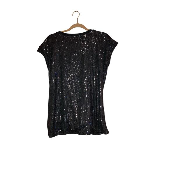 NWT Edgely by Maurices Navy Sequin Evening Twist Front Top Medium - Picture 8 of 8